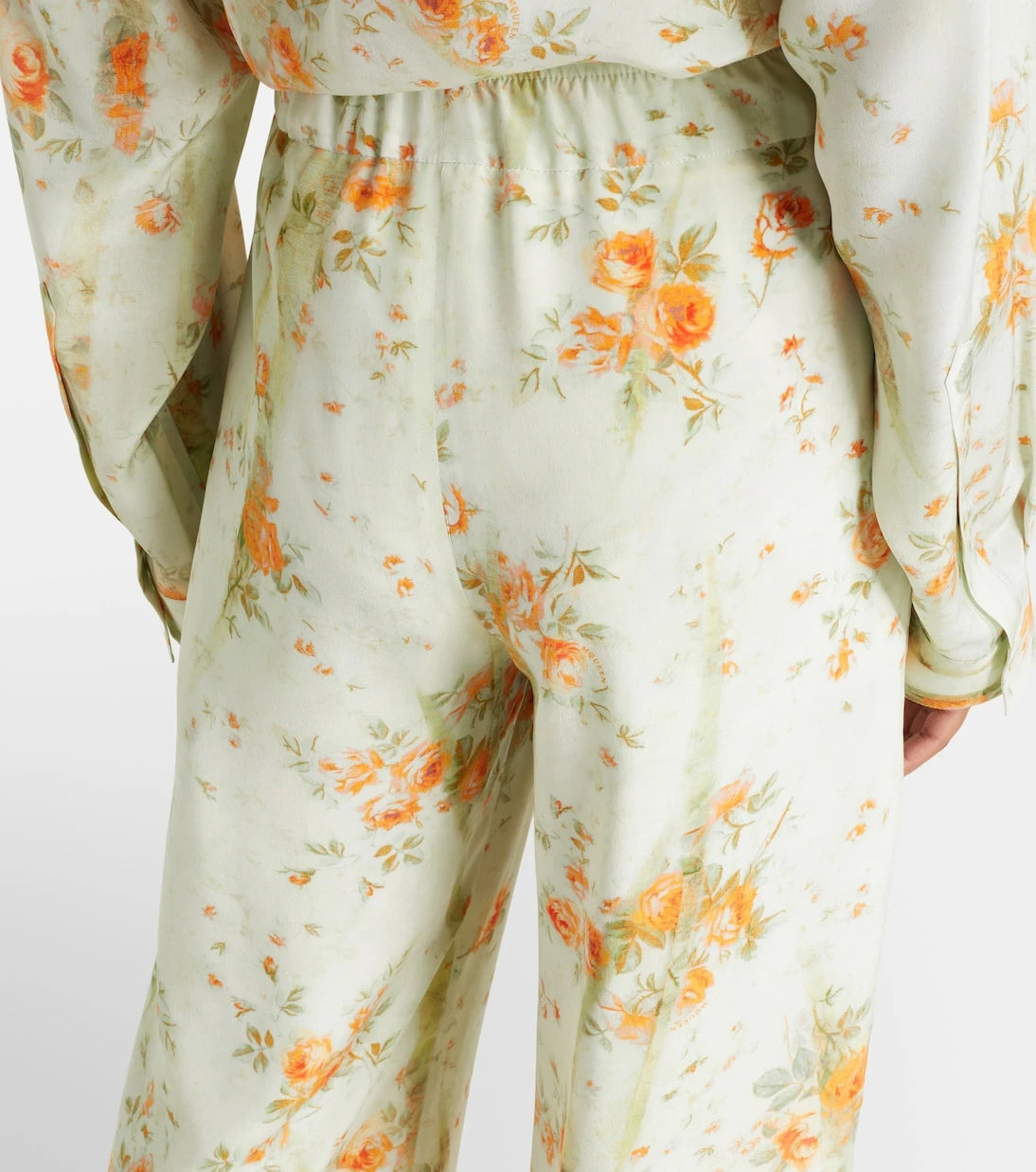 McQueen - Floral wide-leg pants