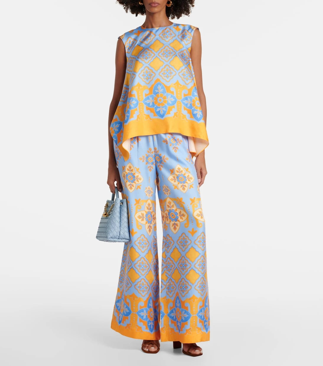 La DoubleJ - San Carlo printed silk twill top