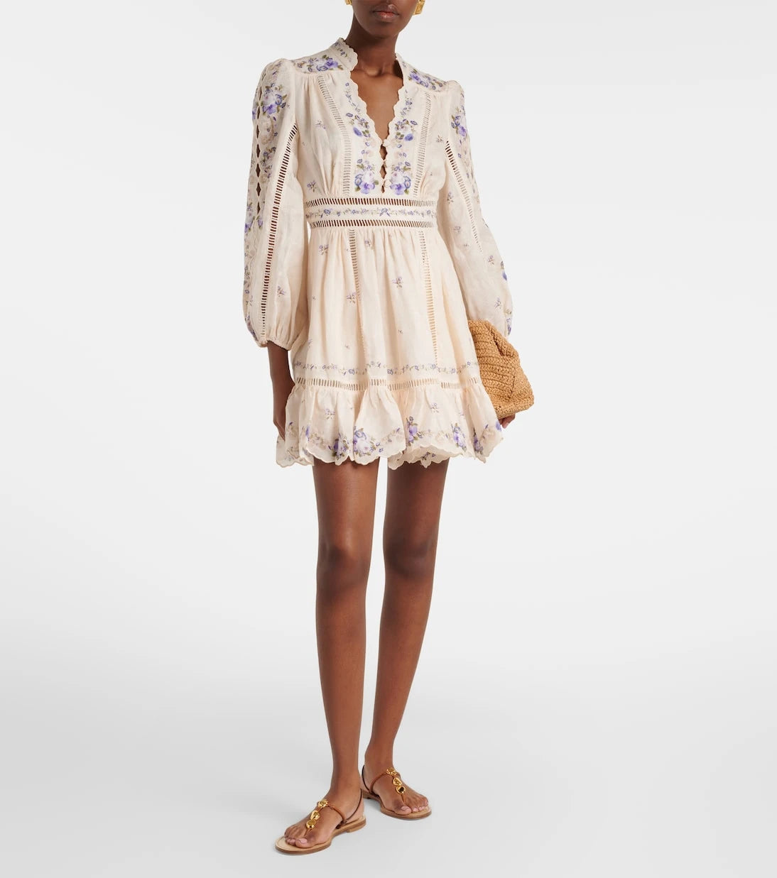 Zimmermann - Patience floral linen minidress