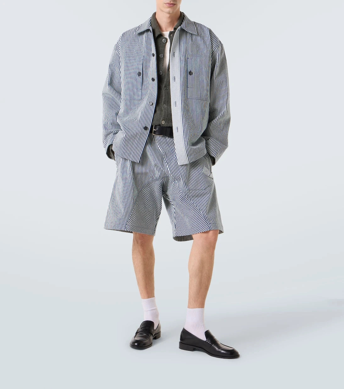 JW Anderson - Striped cotton overshirt