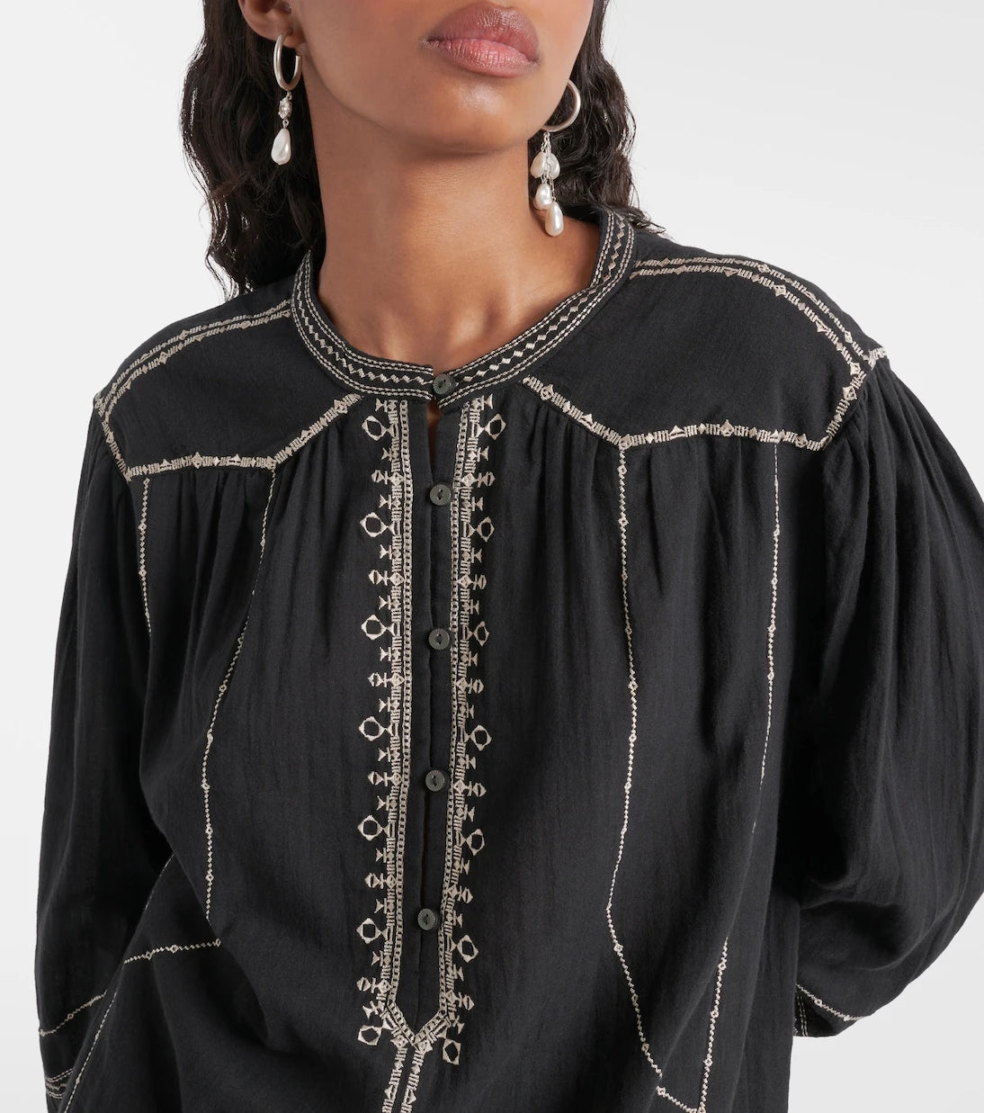 Marant Etoile - Pradel embroidered cotton minidress