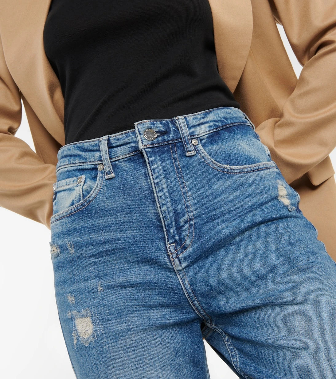 AG Jeans - High-rise boyfriend jeans
