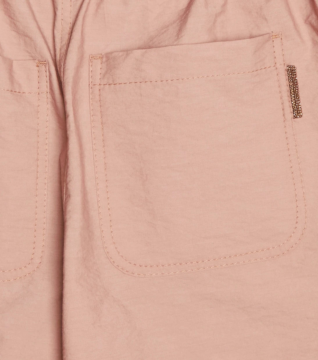Brunello Cucinelli Kids - Embellished cotton-blend playsuit