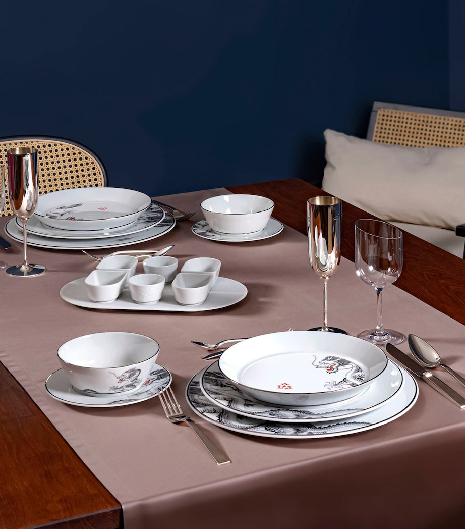 Meissen Porcelain-Platinum Lucky Dragon Side Plate (18cm)