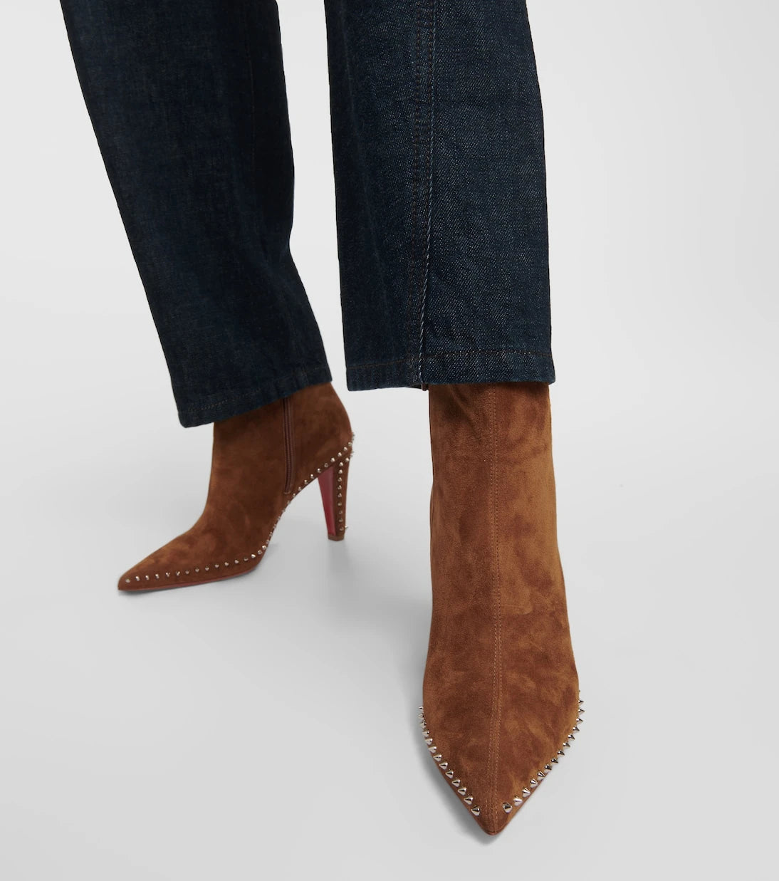 Christian Louboutin - Vidura studded suede ankle boots