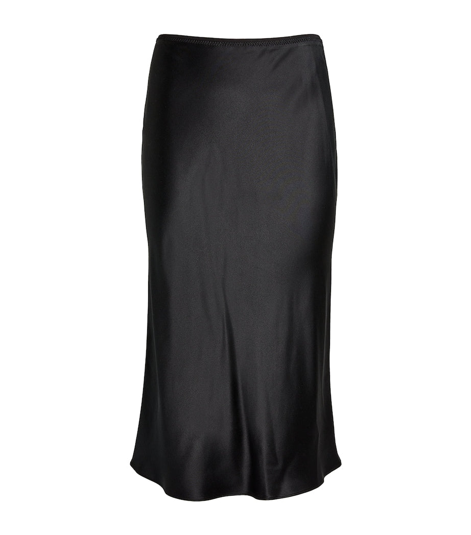 Silk Satin Isaak Midi Skirt