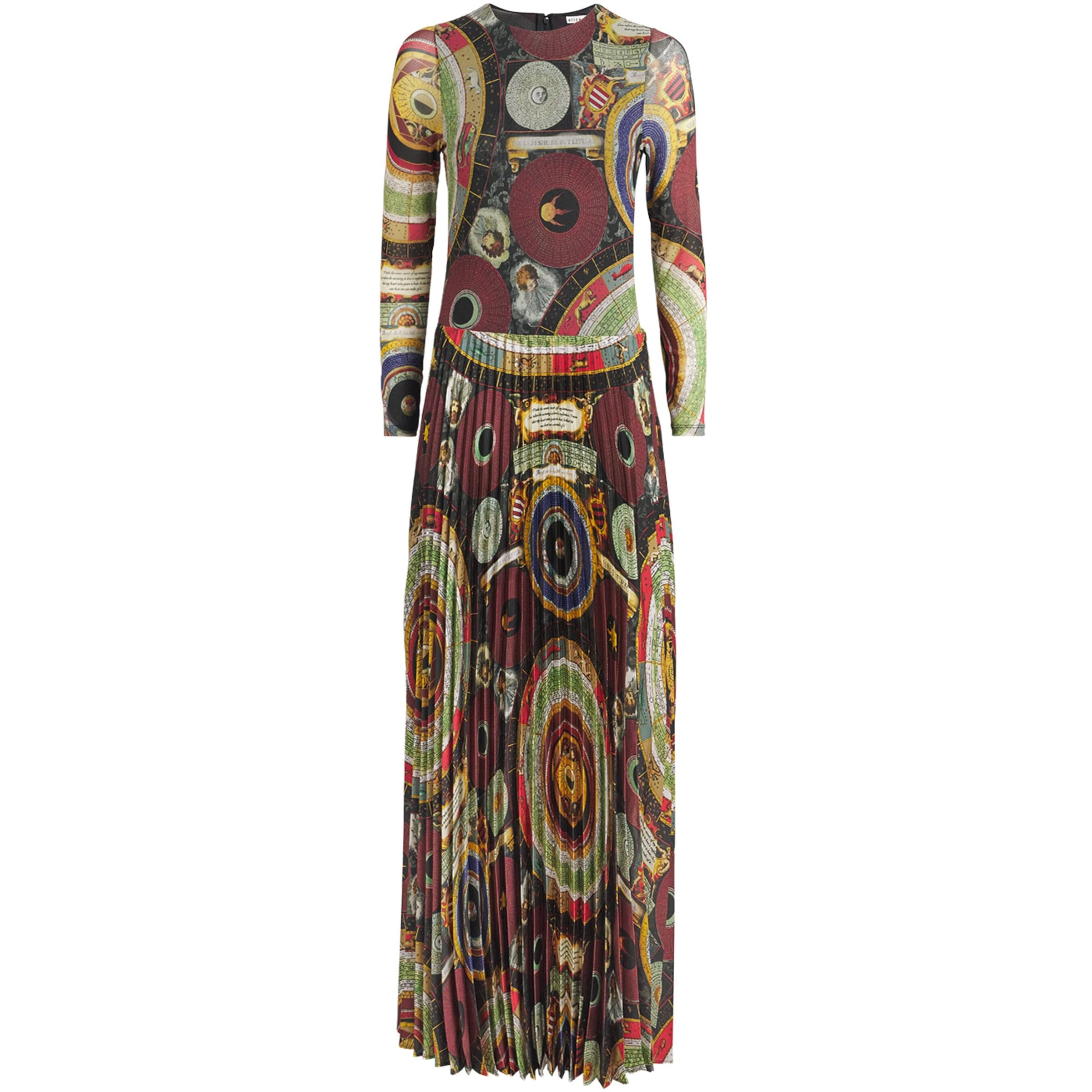 Alice+Olivia Multi Satin Ivey Maxi Dress