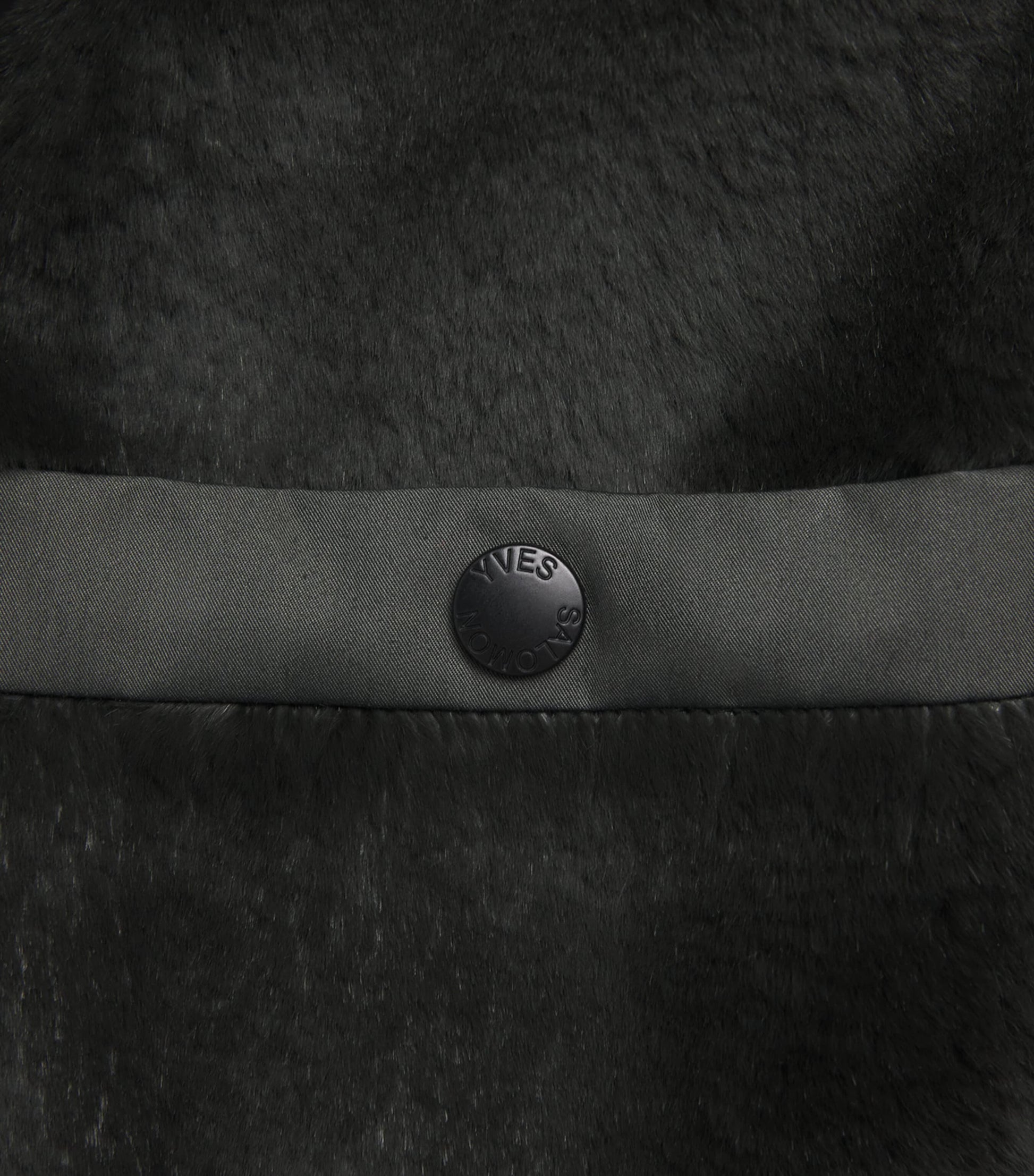 Yves Salomon Beige Fox-Rabbit Blended-Cotton Parka (72cm)