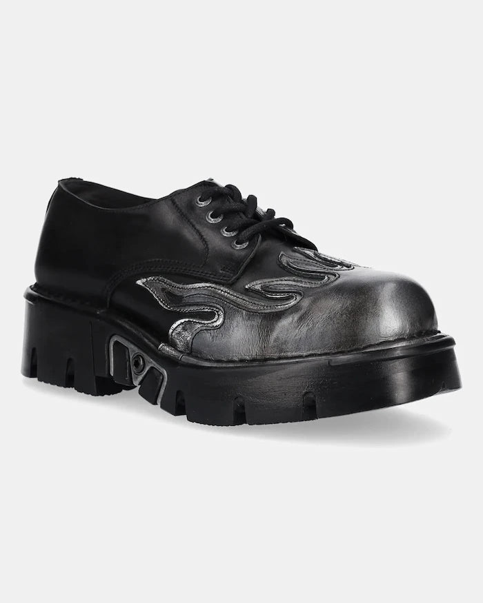 New Rock METALLIC Deri Yarım Ayakkabılar