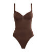 Skims Brown Seamless Sculpt Thong Bodysuit