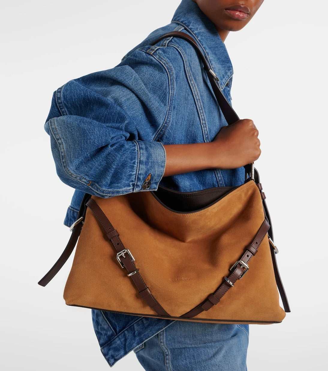 Givenchy - Voyou Medium suede shoulder bag