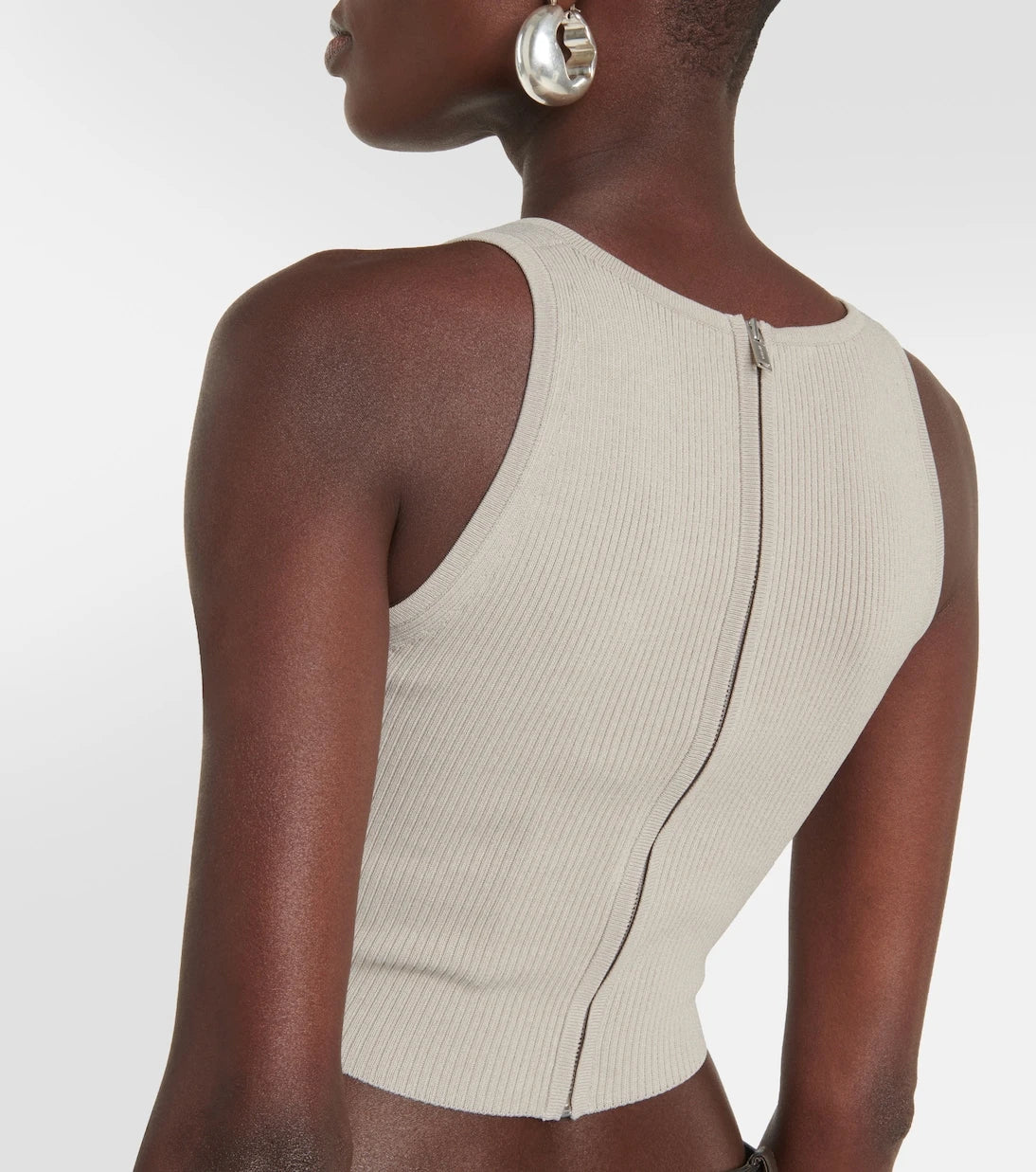 Dion Lee - Cropped ribbed-knit bustier