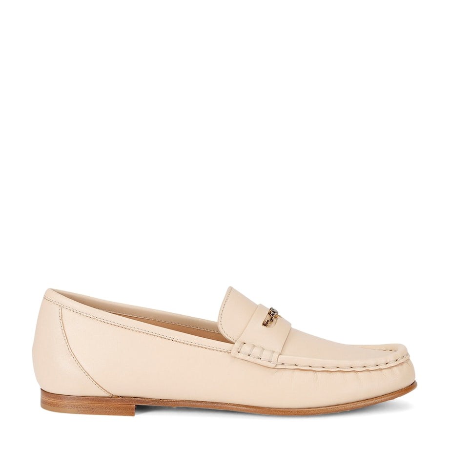 Beige Calfskin Loafers