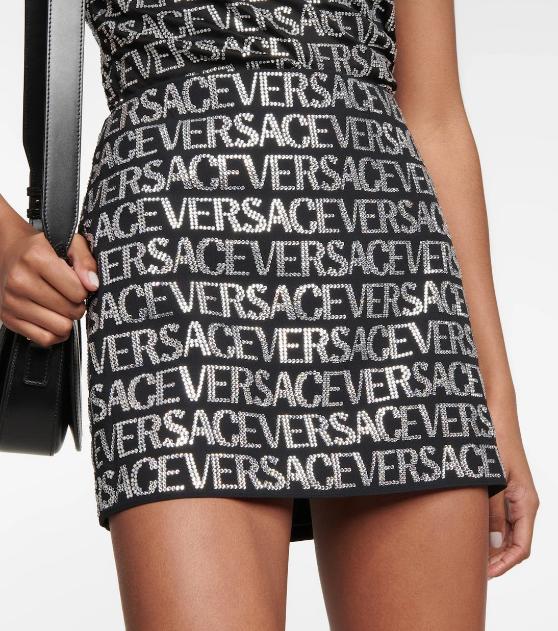 Versace - Logo embellished miniskirt