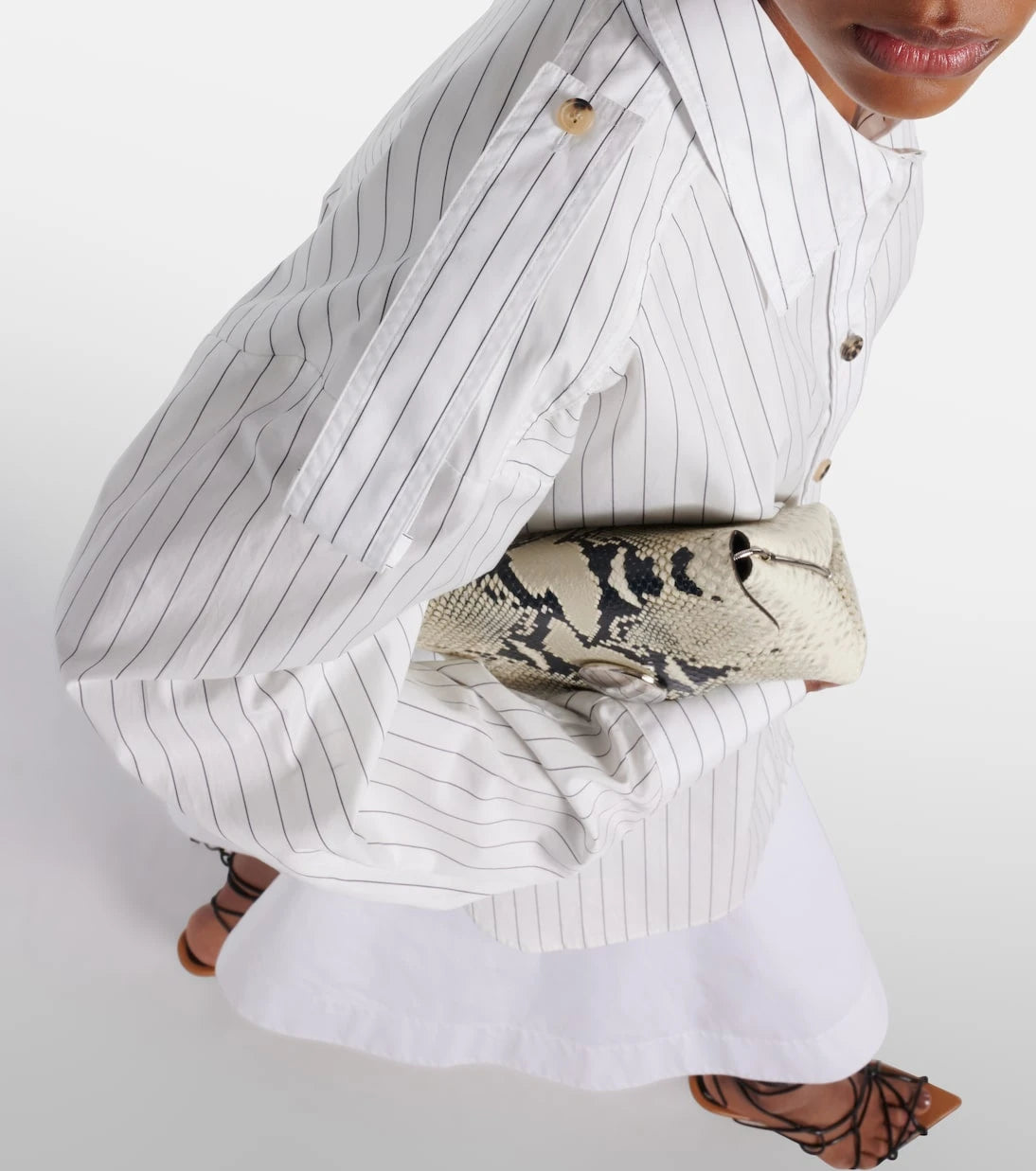 Khaite - Tamal pinstriped oversized cotton shirt