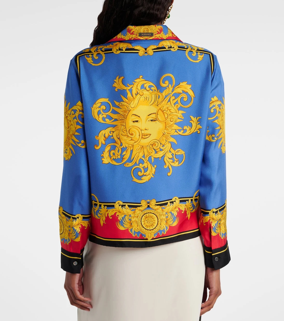 Versace - Printed silk twill shirt