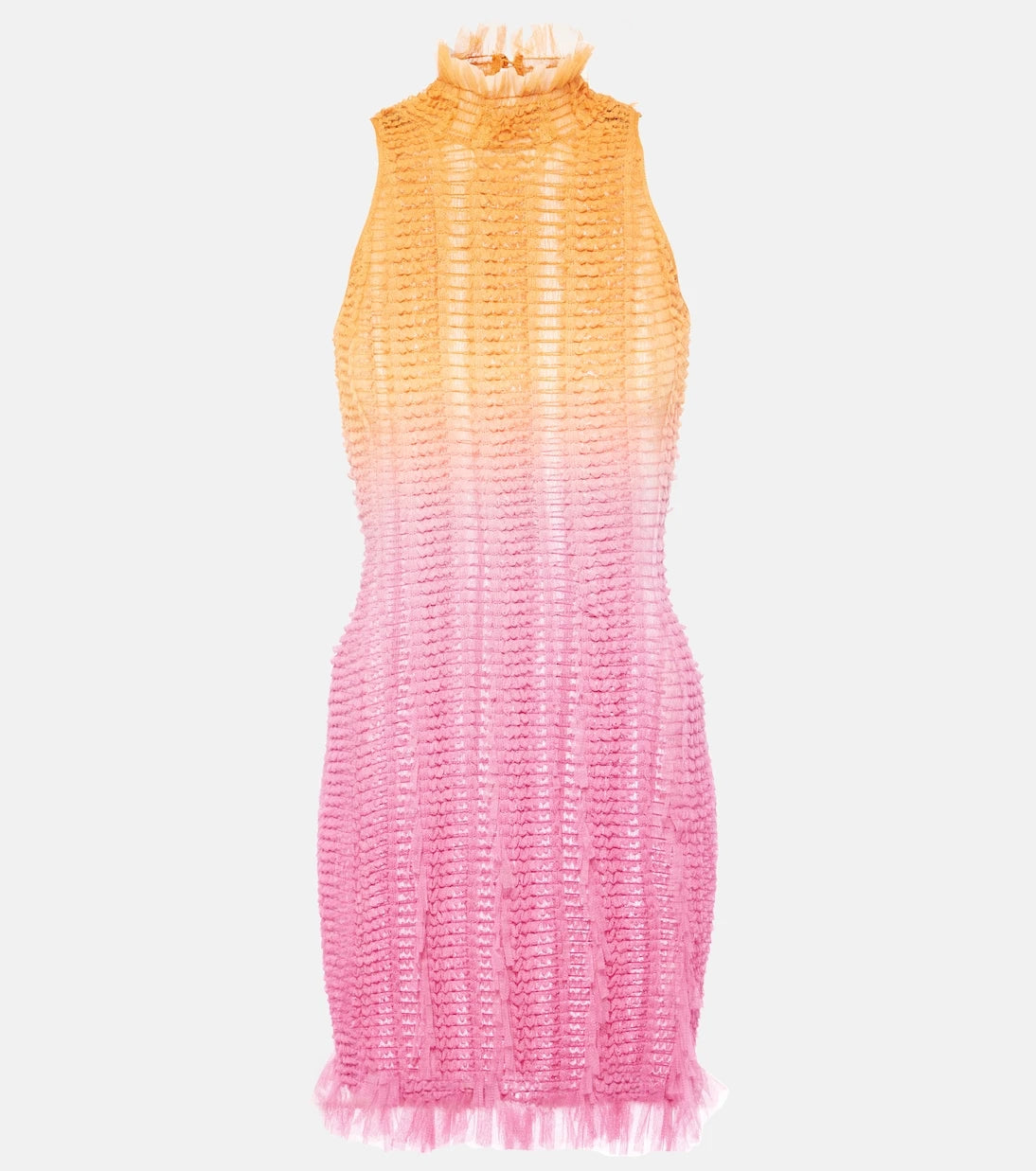 Roberta Einer - Angel printed tulle-trimmed minidress