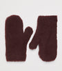 Purple Alpaca-Wool-Silk Mittens