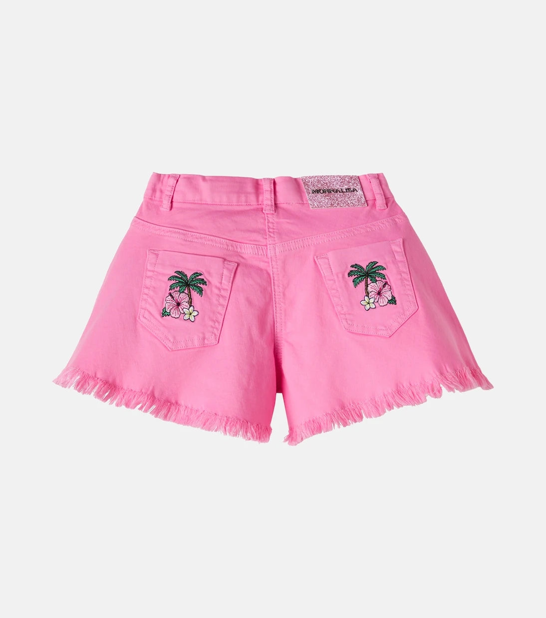 Monnalisa - Patch-appliqué denim shorts