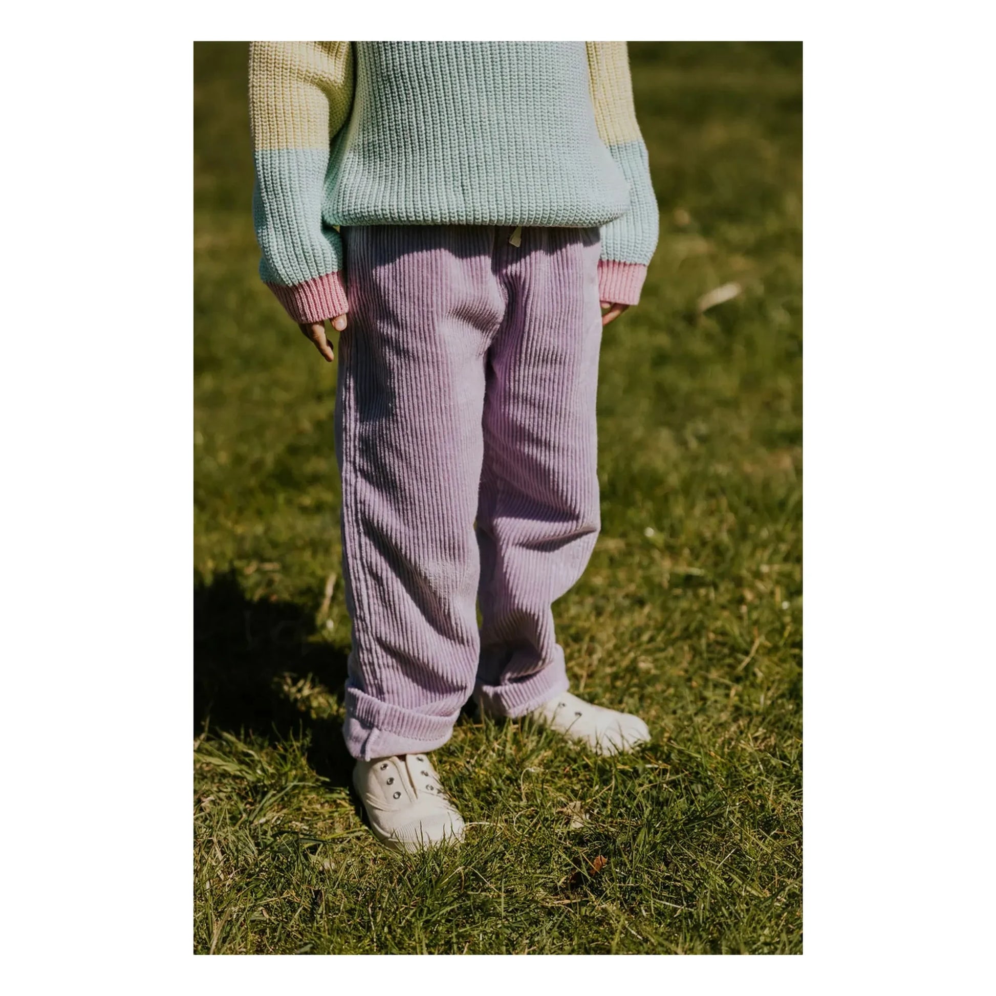 Yuki - Organic corduroy pants | Lilac