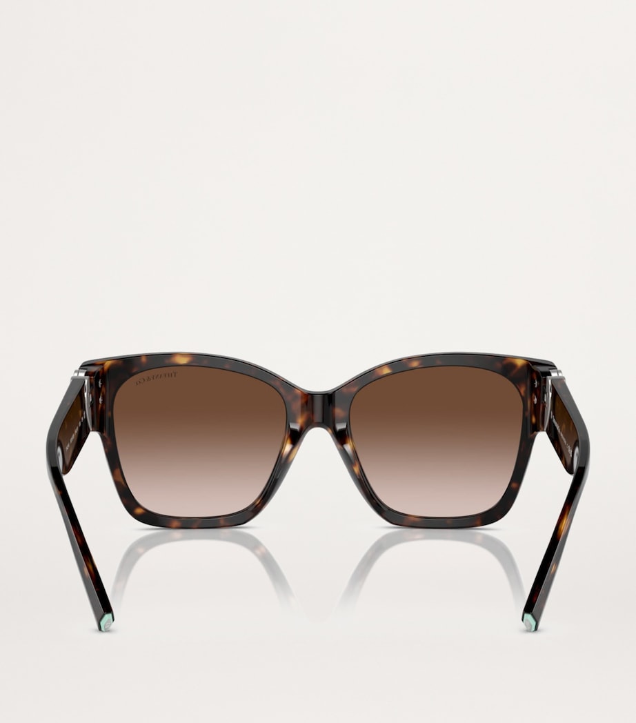 Tiffany & Co. Brown Acetate Square Oversized Sunglasses