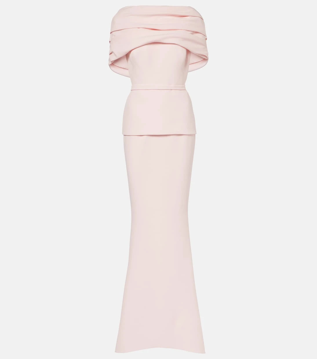 Safiyaa - Loura draped peplum crêpe gown
