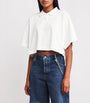 Alexander Wang White Cotton Logo Crop Top