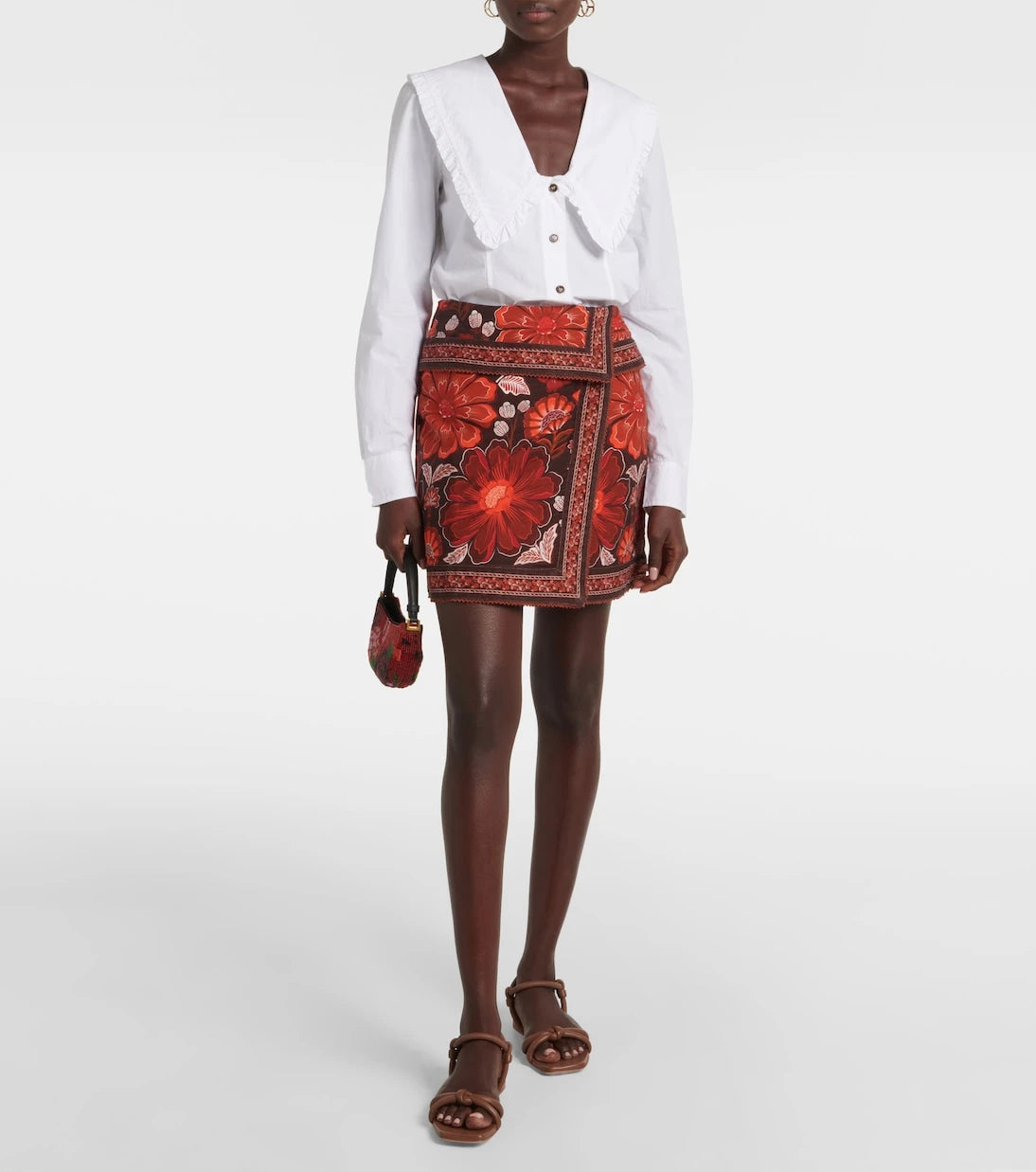 Farm Rio - Gigi Tapestry cotton wrap skirt