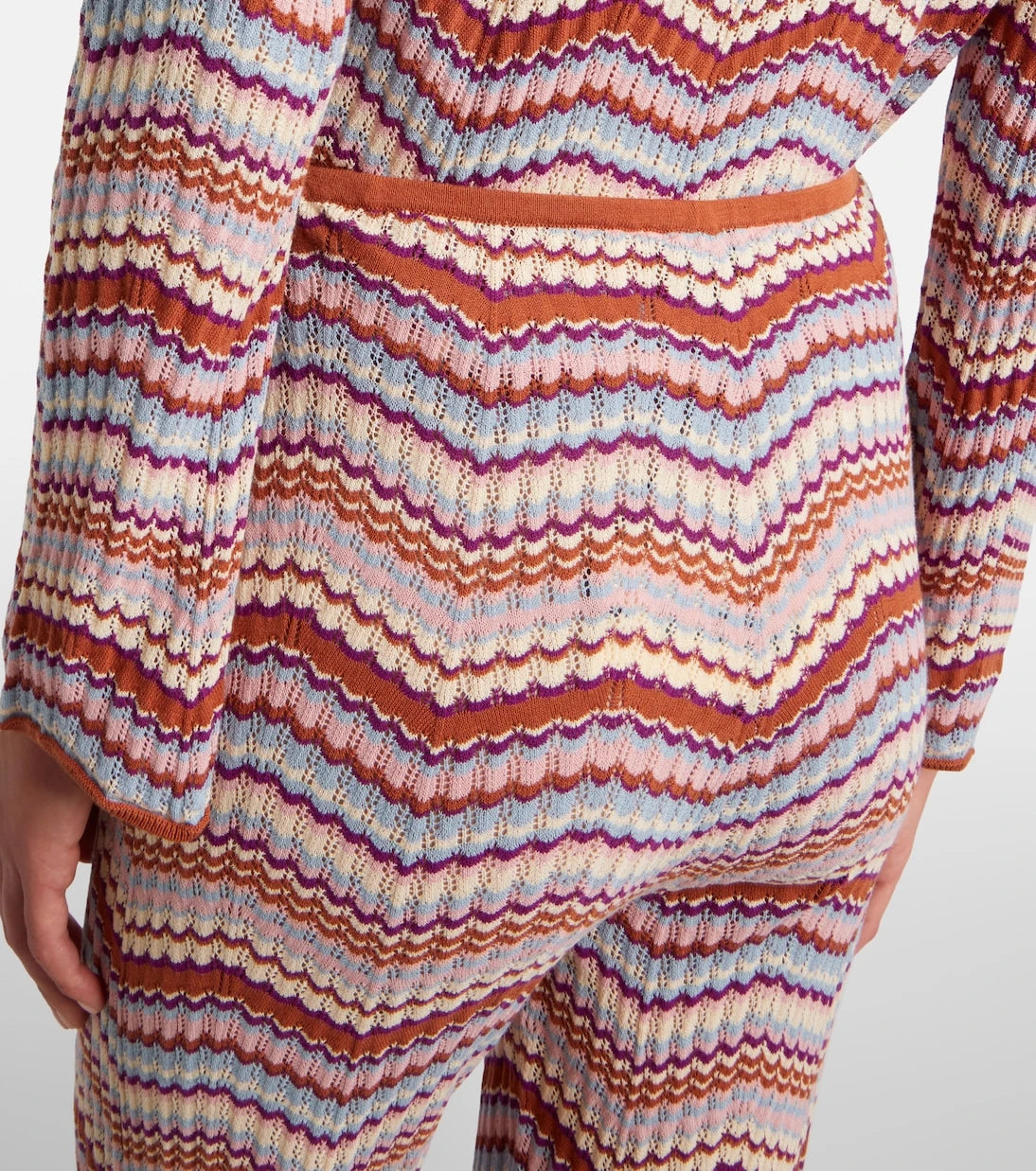 Rixo - Boni chevron cotton flared pants