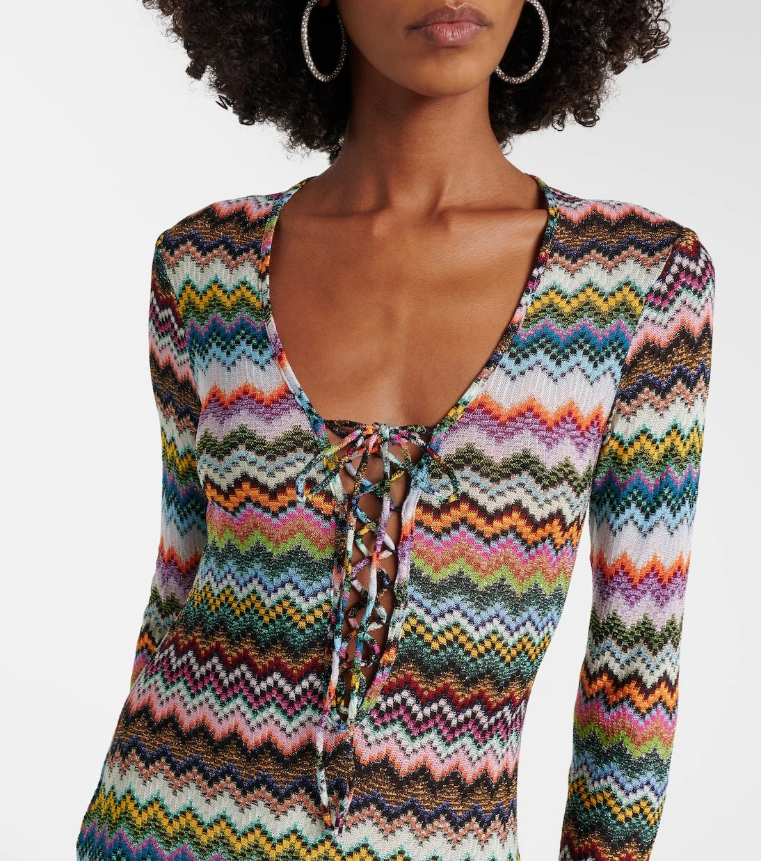 Missoni - Zigzag lamé maxi dress