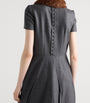 Prada Grey Wool Flannel Midi Dress