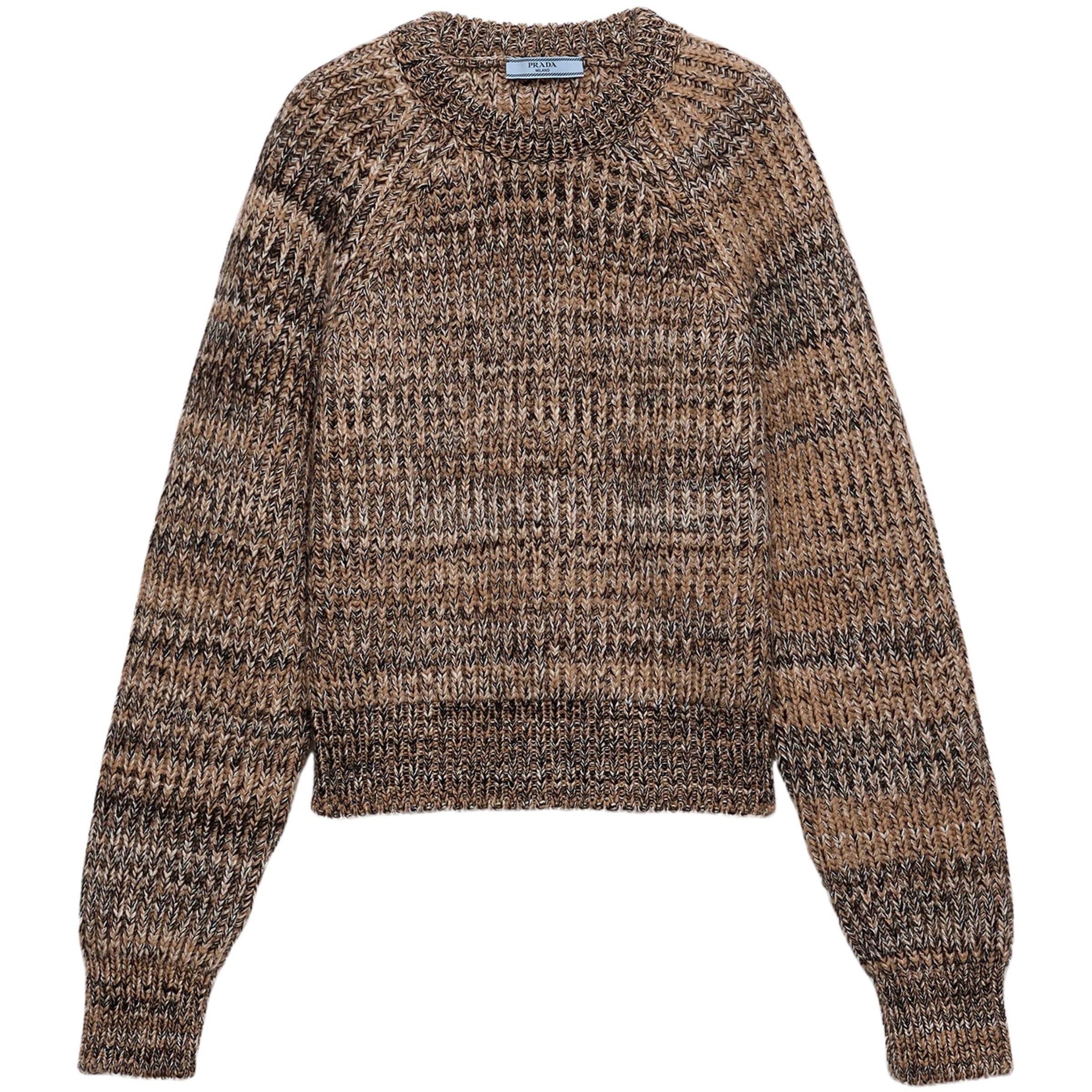 Prada Brown Wool-Cashmere Sweatshirt