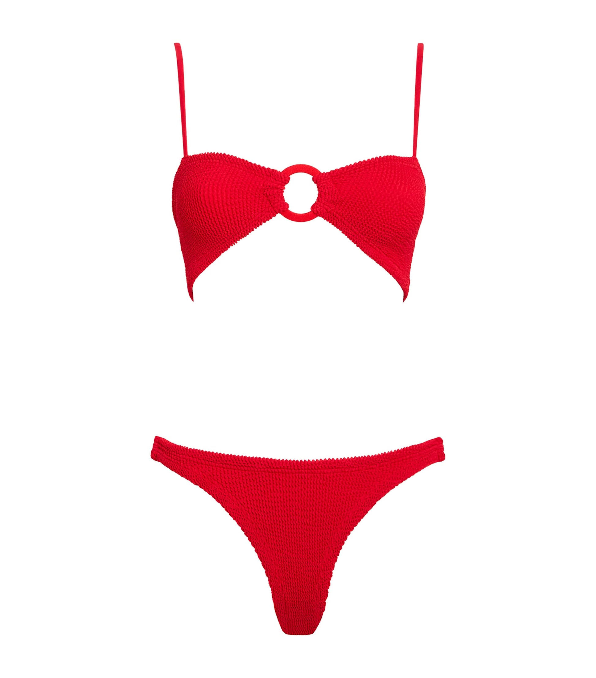 Hunza G Red Misty Tonal Hoop Bikini