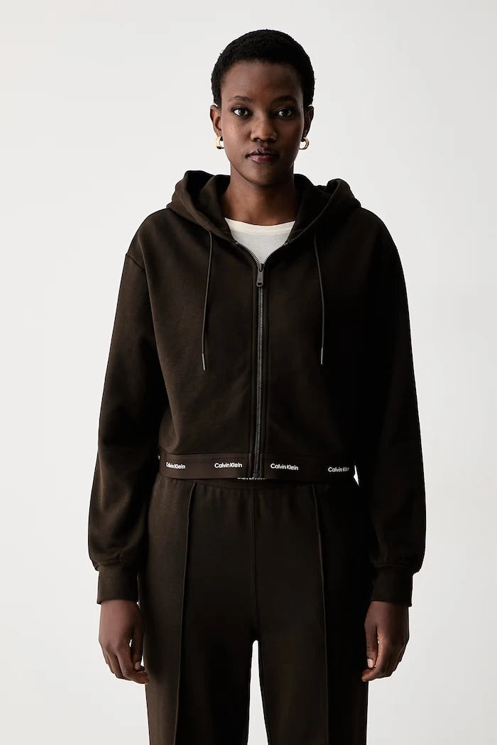 Calvin Klein Jeans fermuarlı kadın pamuklu sweatshirt