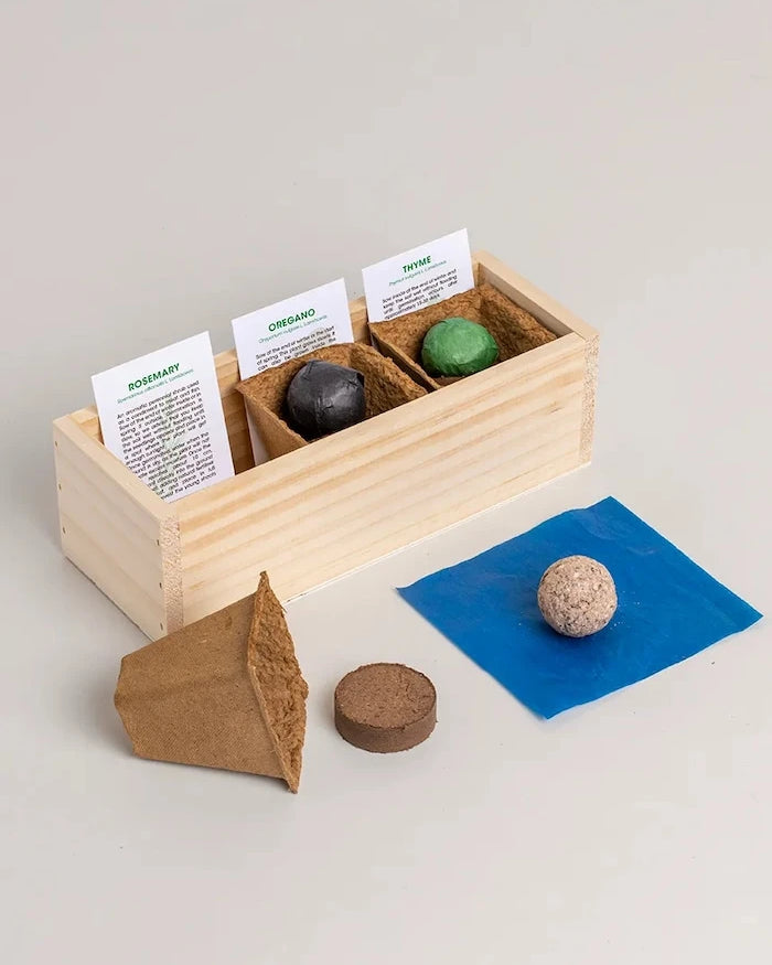 Комплект за отглеждане на растения RESETEA Mini garden Mediterranean 9,8 x 8,8 x 8,8 cm