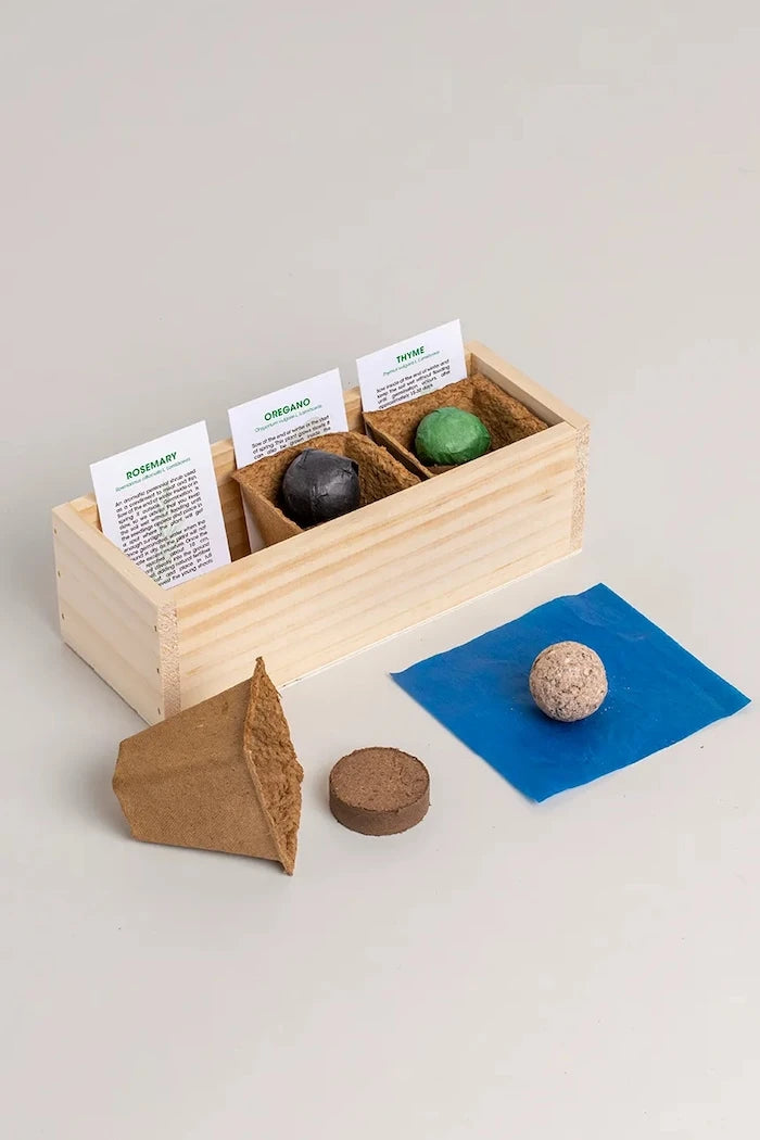 RESETEA Mini Garden Akdeniz Bitki Yetiştirme Seti 9,8 x 8,8 x 8,8 cm