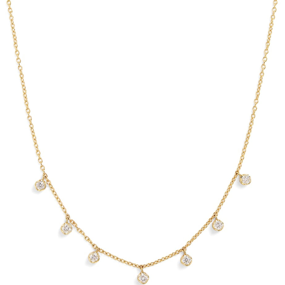 Yellow Gold and Diamond Illusion Necklace