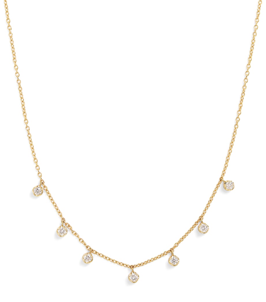 Yellow Gold and Diamond Illusion Necklace