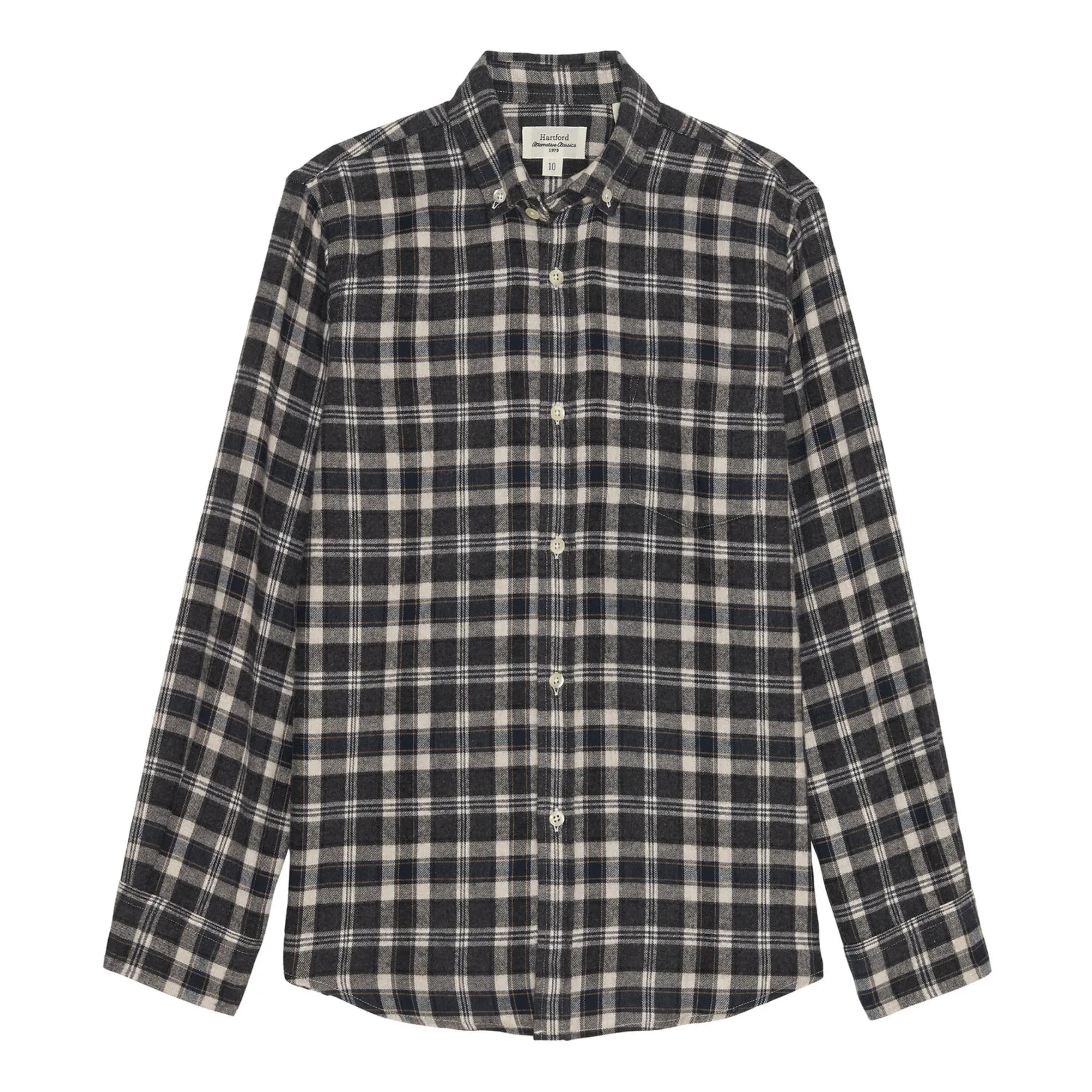Hartford - Pitt Flannel Check Shirt | Carbon