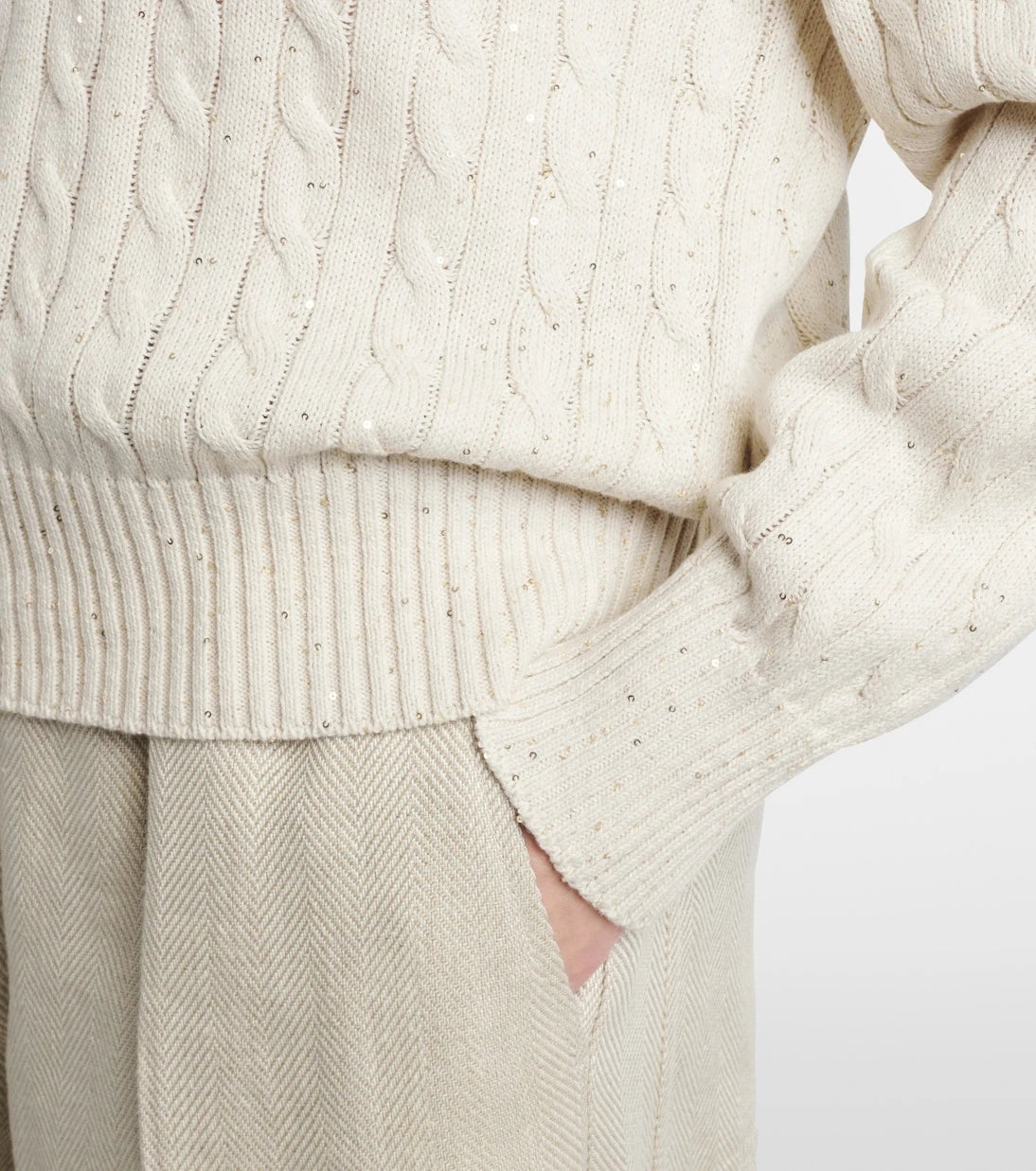 Brunello Cucinelli - Sequined cotton-blend sweater