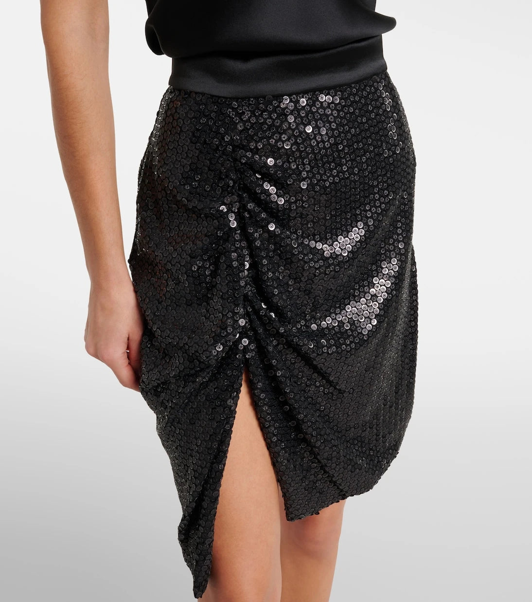 Vivienne Westwood - Panther gathered sequined midi skirt