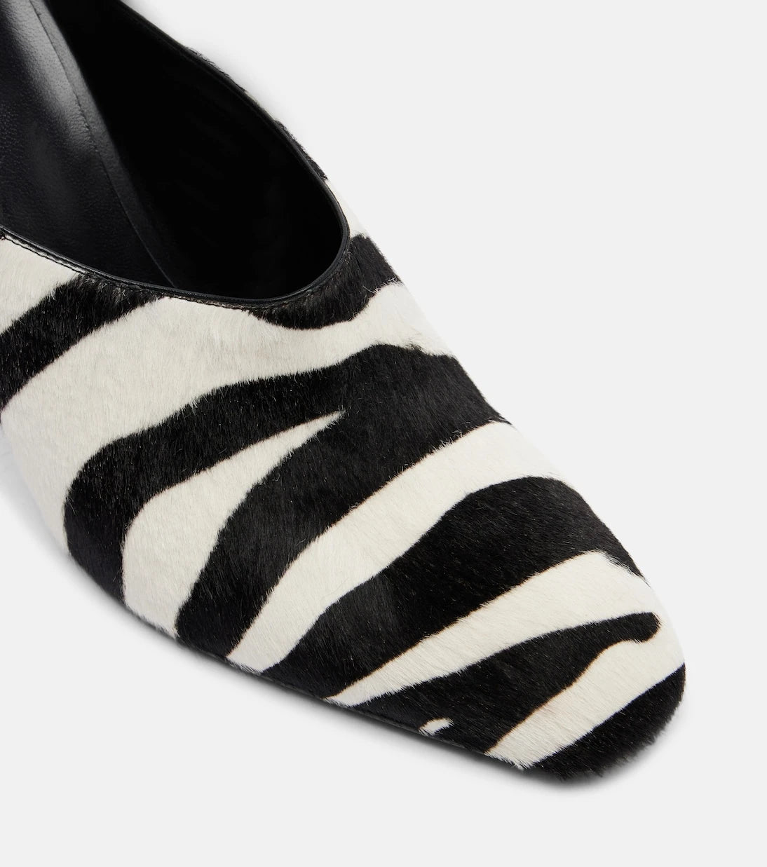 Khaite - Colt zebra-print calf hair mules