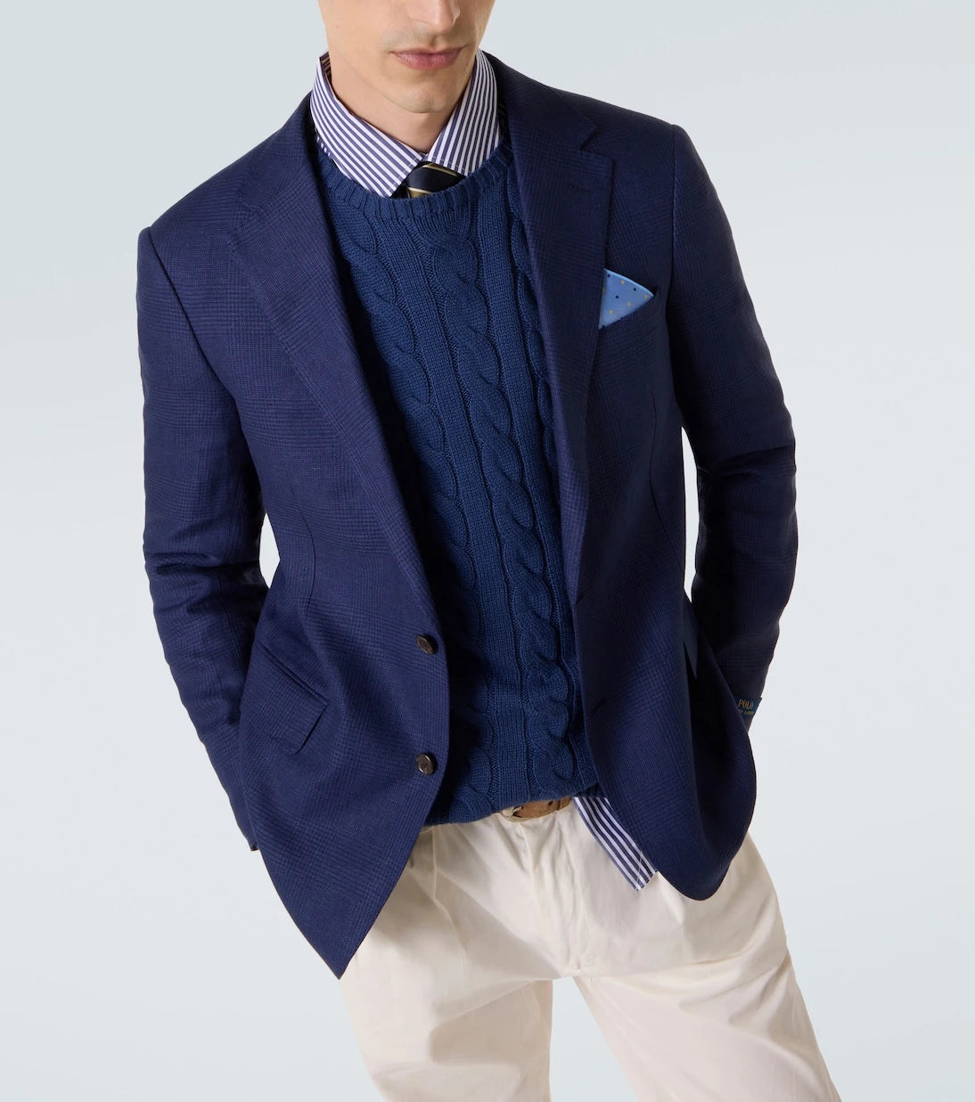 Polo Ralph Lauren - Checked linen-blend blazer