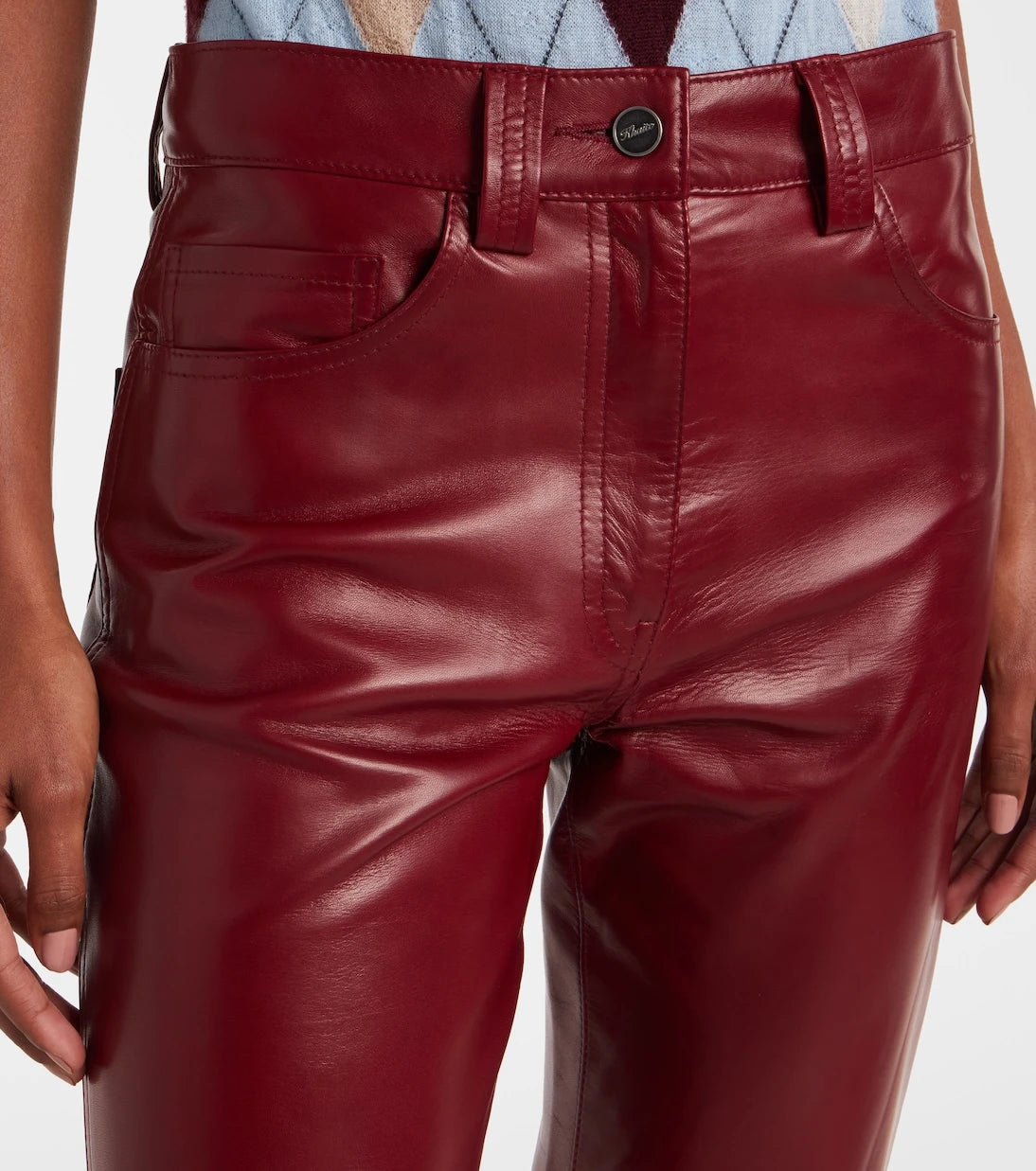 Khaite - Callum leather straight pants
