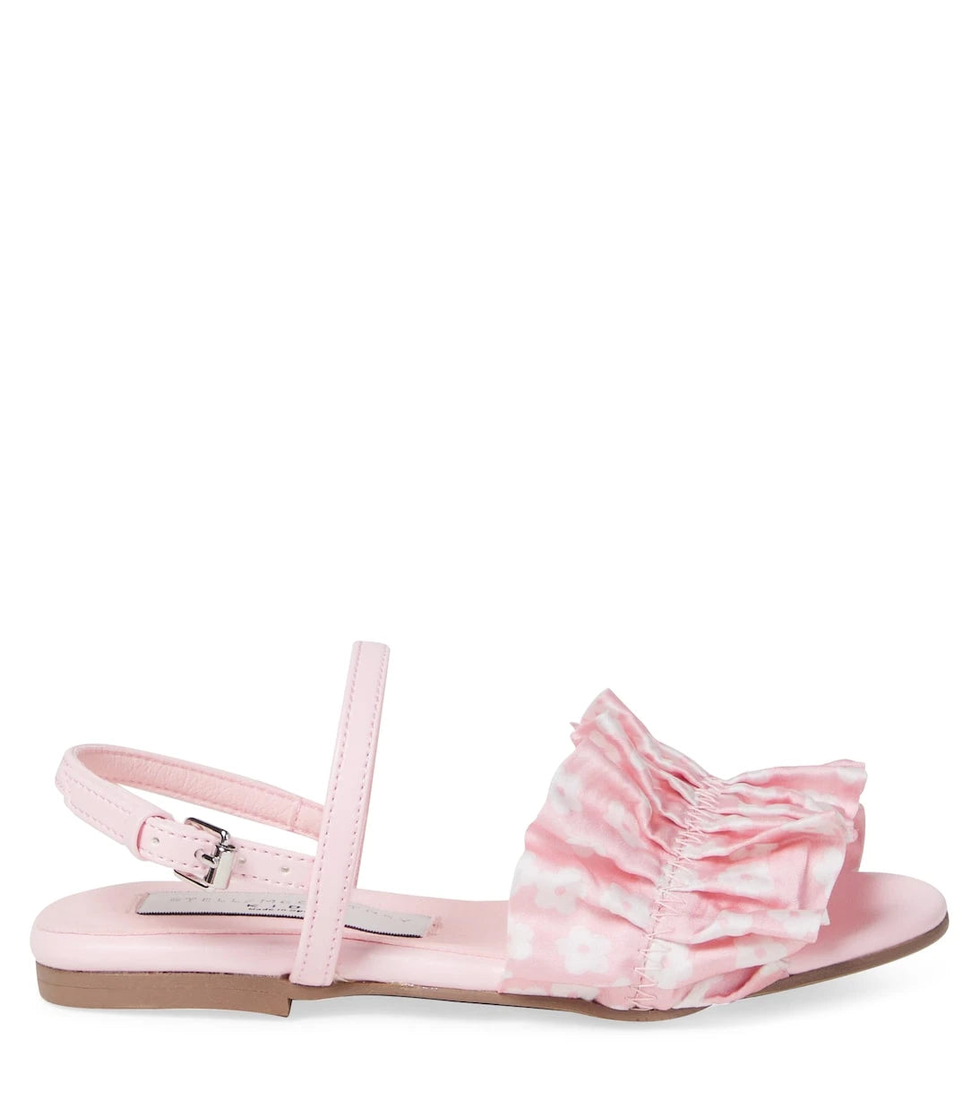 Stella McCartney Kids - Floral ruffled satin sandals