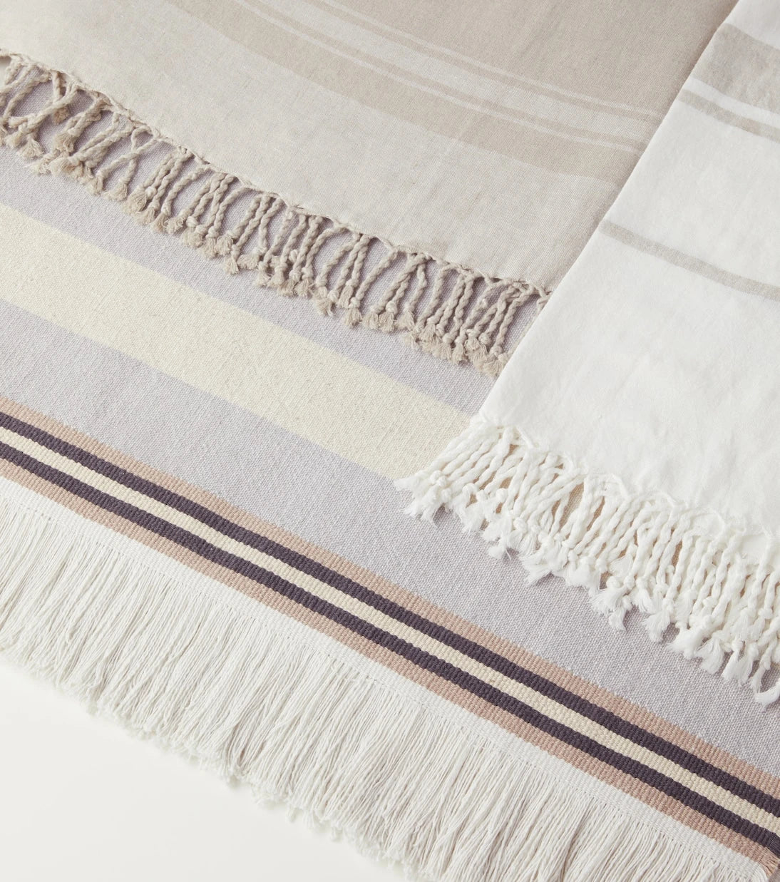 Brunello Cucinelli - Striped linen-blend blanket