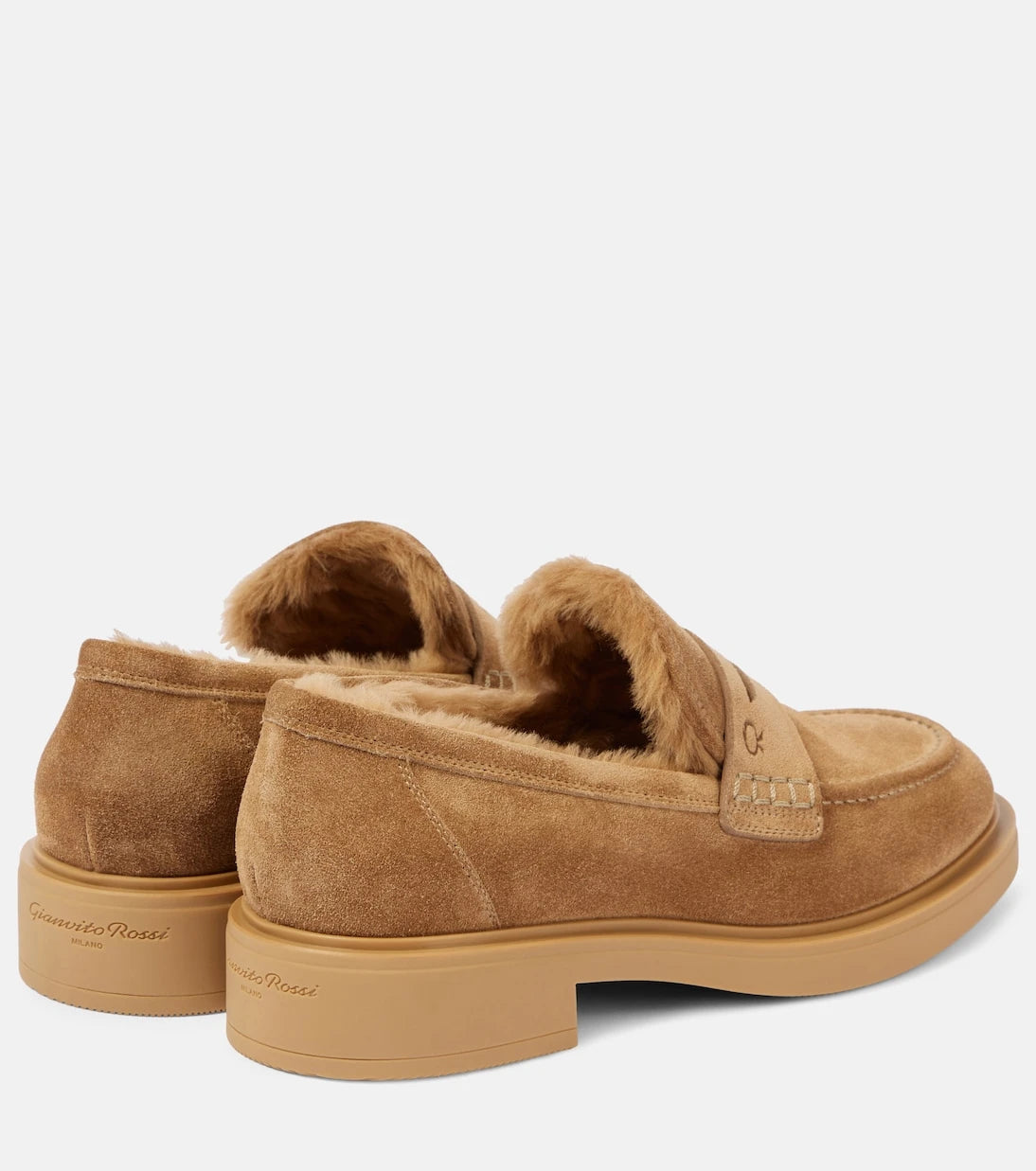 Gianvito Rossi - Harris suede penny loafers
