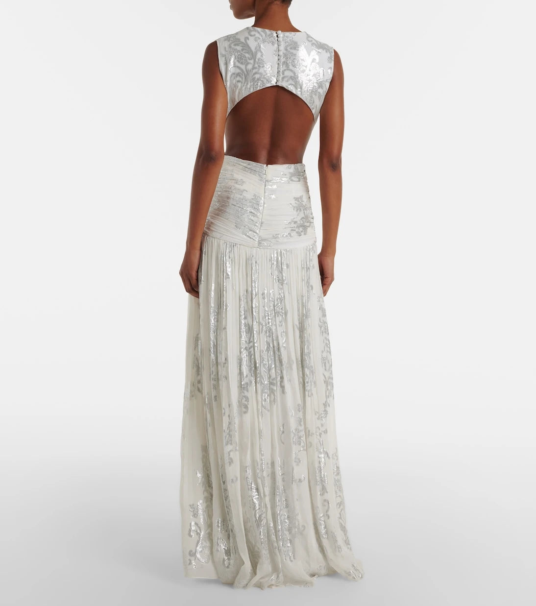 Costarellos - Amalia floral silk georgette gown
