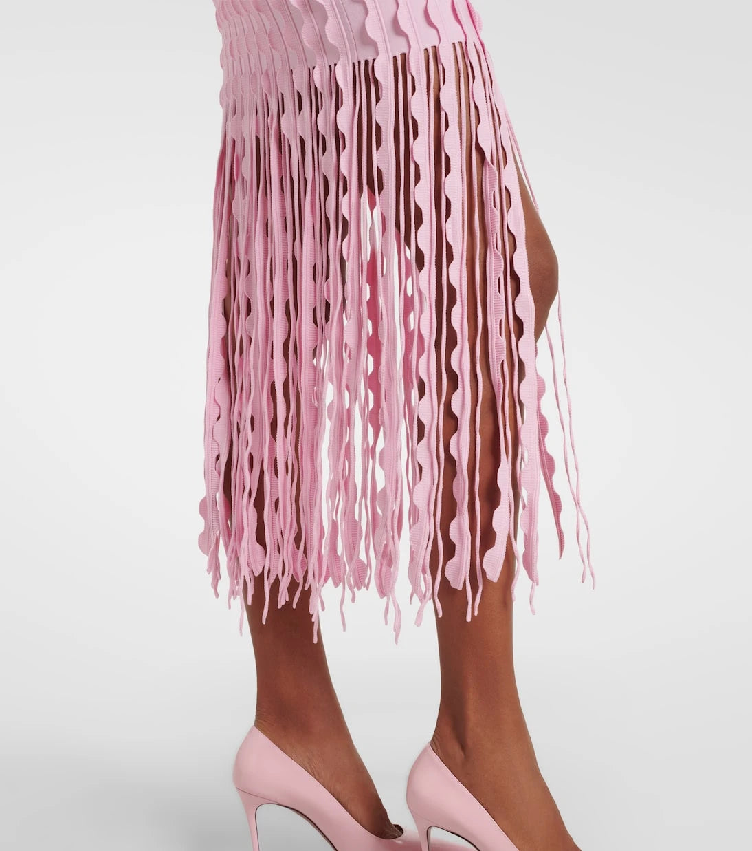 Simkhai - Brionne fringed knitted midi dress