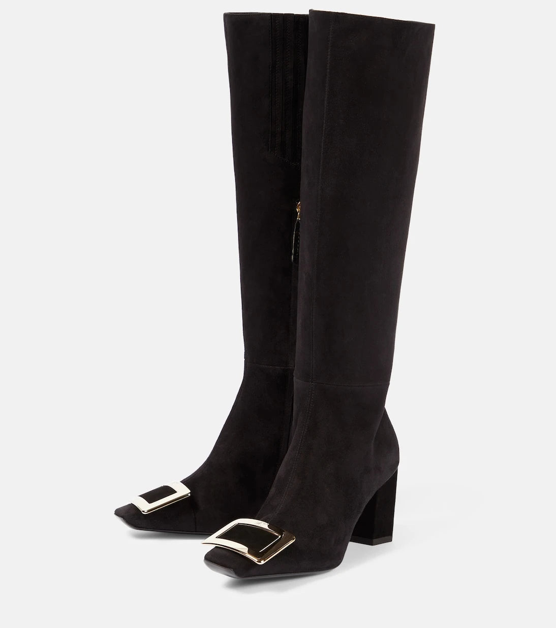 Roger Vivier - Belle Vivier suede knee-high boots